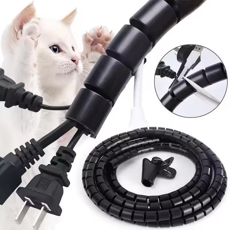 Cable Lock Flexible - 2M Flexible Spiral Cable Wire Protector