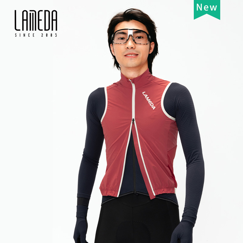 Commuting With Road Bike - Lameda Men's Windproof Cycling Vest Lightweight