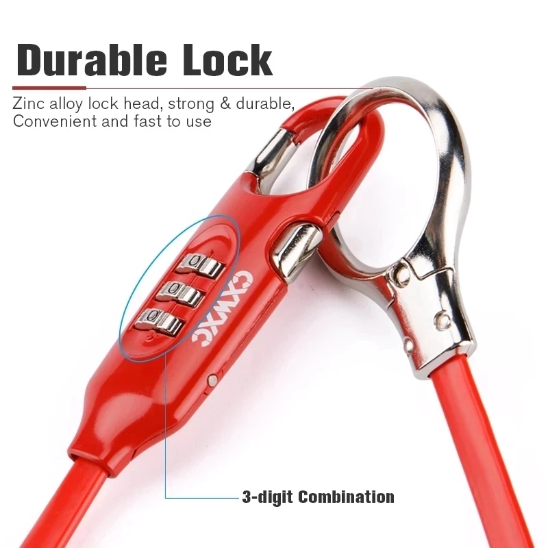 Bicycle Portable Password Lock - đánh giá và giá Cable Lock Flexible