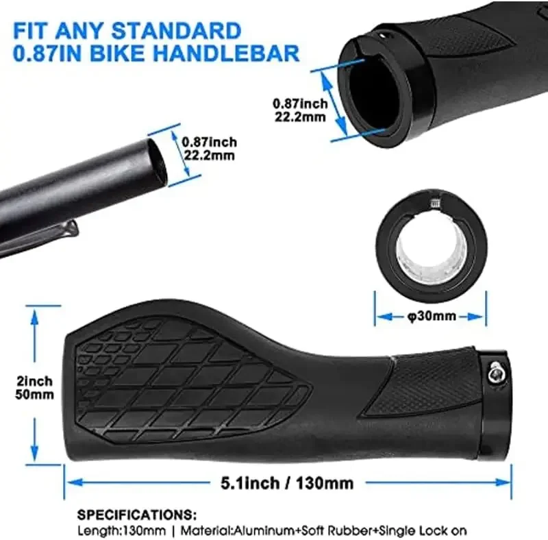Alloy and Rubber Bike Grips -  - đánh giá và giá Commuting On Mountain Bike