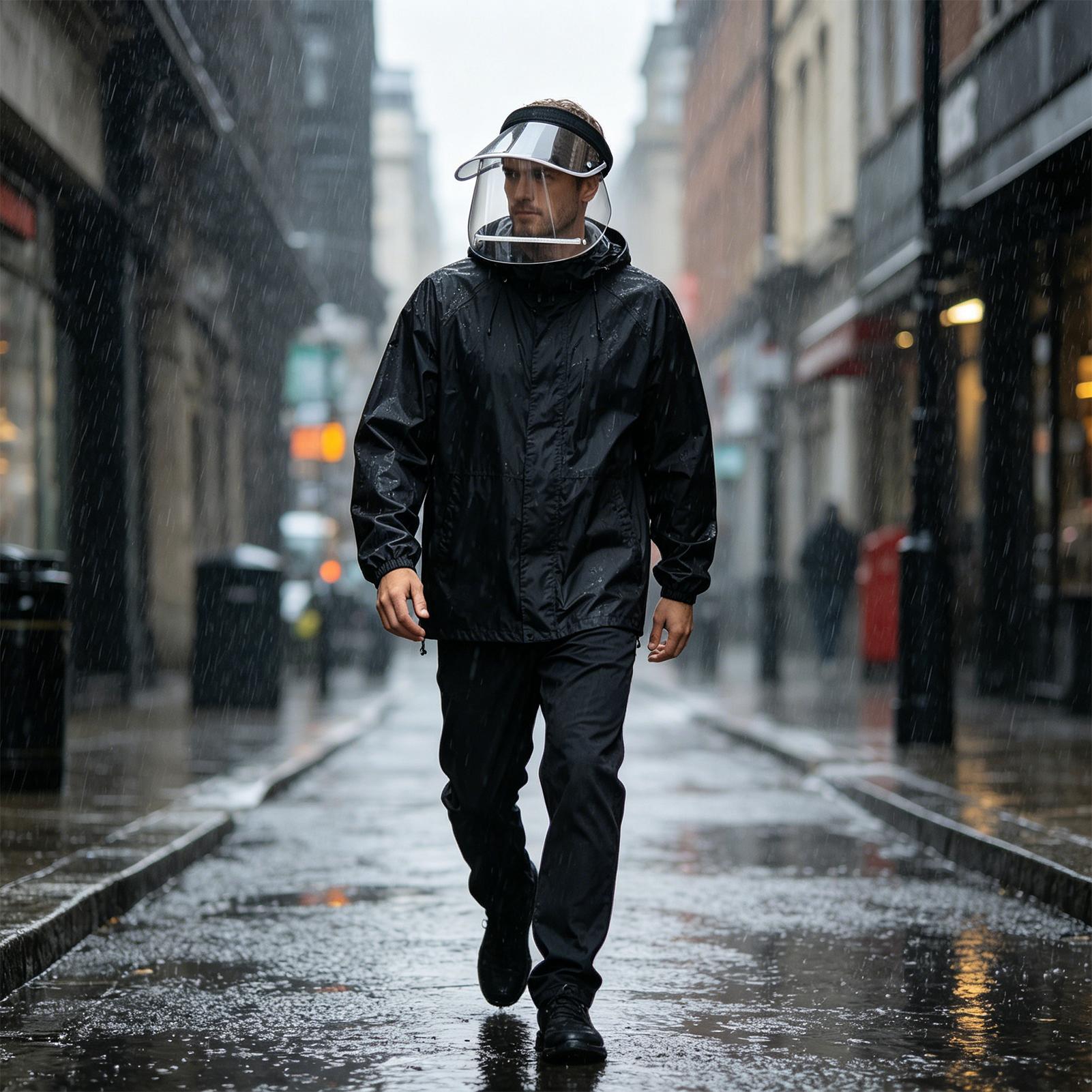 Rain Shield For Face Wide Brim - đánh giá và giá Cycling Commute In Rain