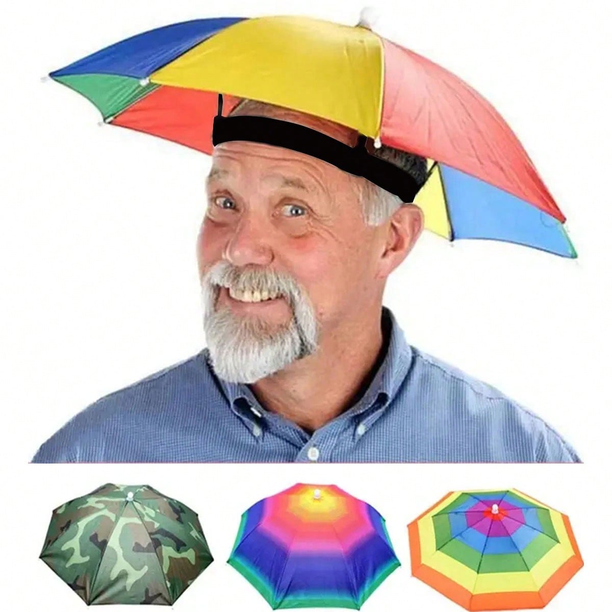 Hands Free Head Wear Umbrella  - đánh giá và giá Cycling Commute In Rain