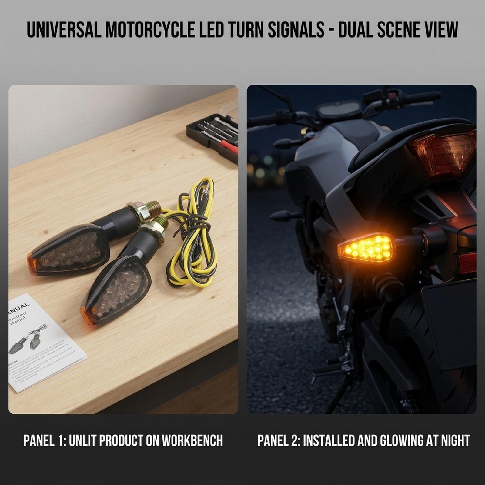 14 LED Motorcycle Turn Signal  - đánh giá và giá Bike Light Front Rear