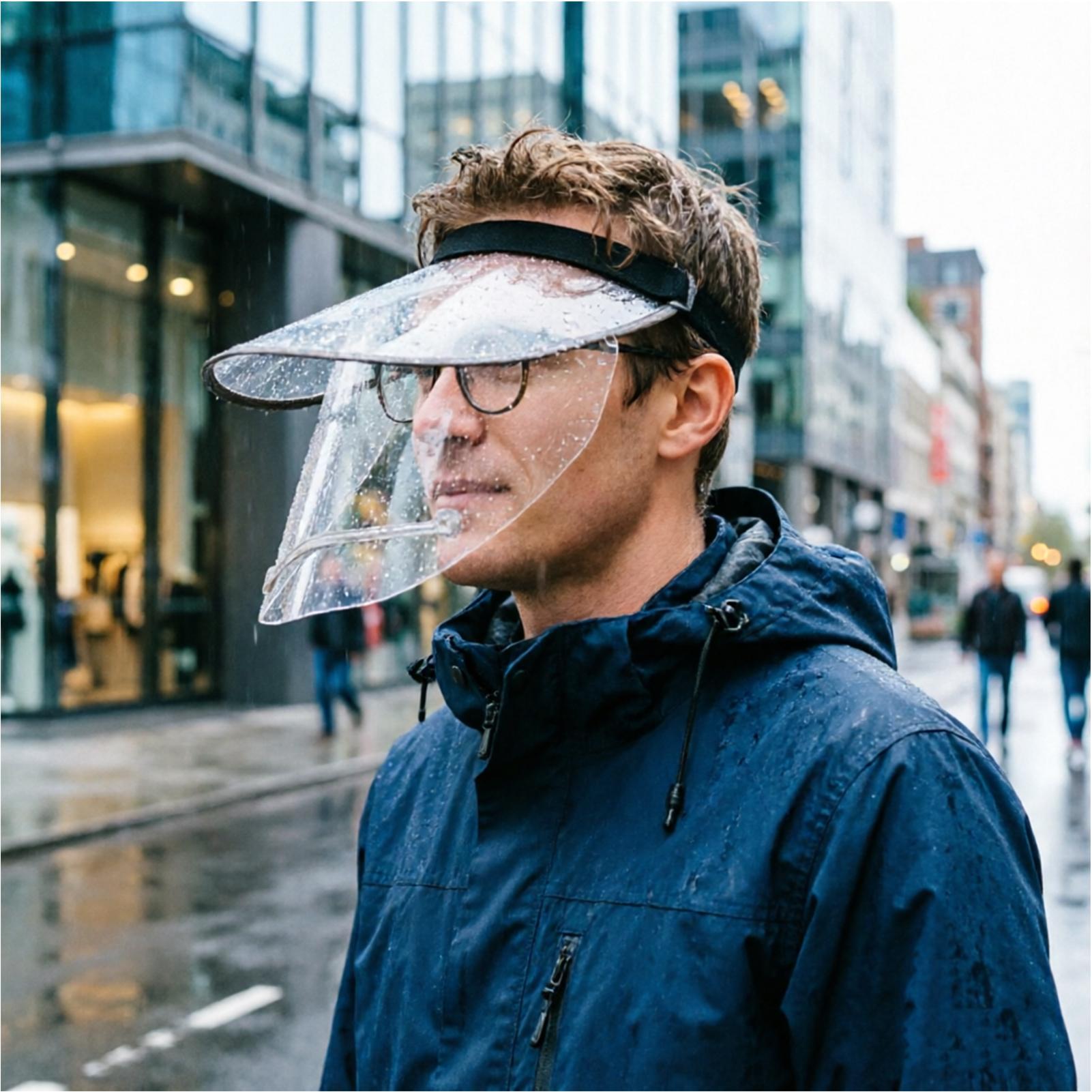 Rain Face Cover With Elastic H - đánh giá và giá Cycling Commute In Rain