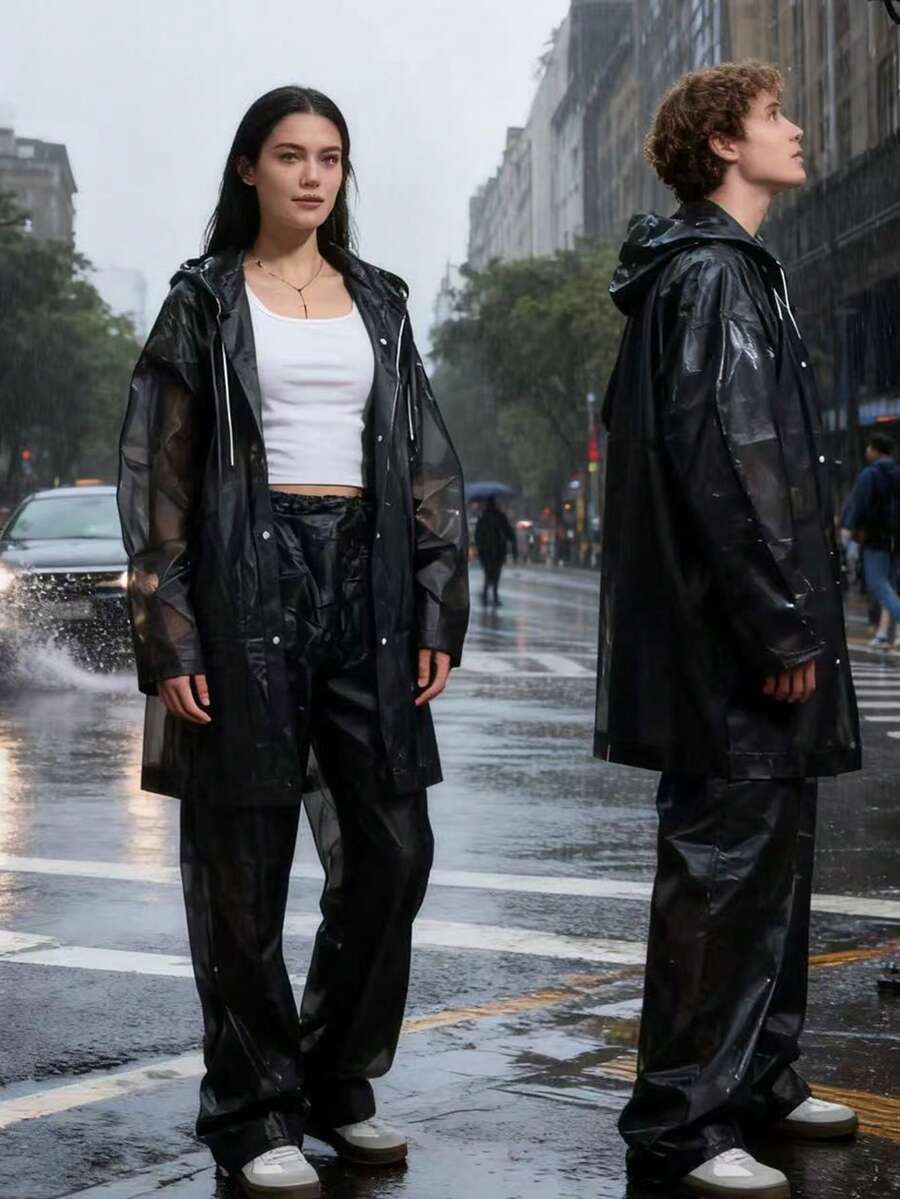2pcs Unisex full-body rain sui - đánh giá và giá Cycling Commute In Rain