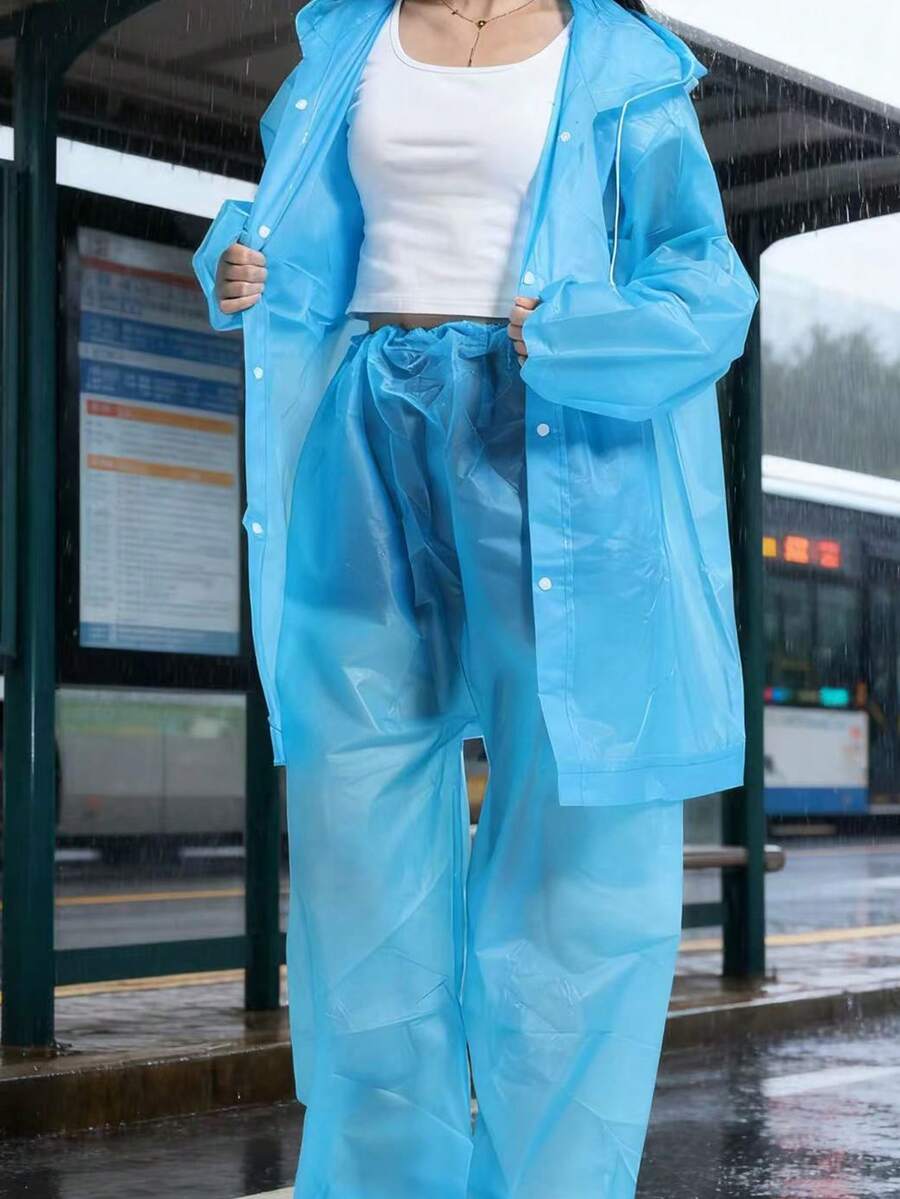 2pcs Unisex full-body rain sui - đánh giá và giá Cycling Commute In Rain