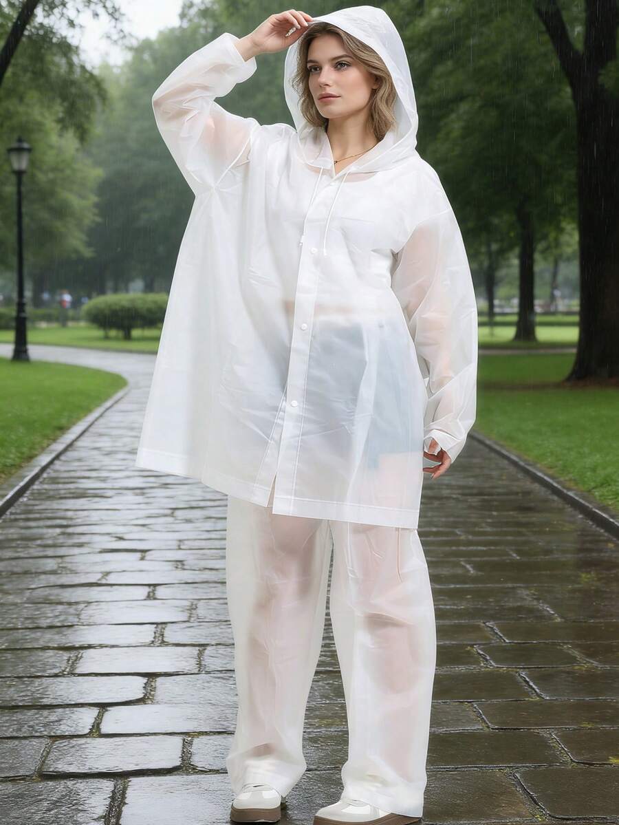 2pcs Unisex full-body rain sui - đánh giá và giá Cycling Commute In Rain